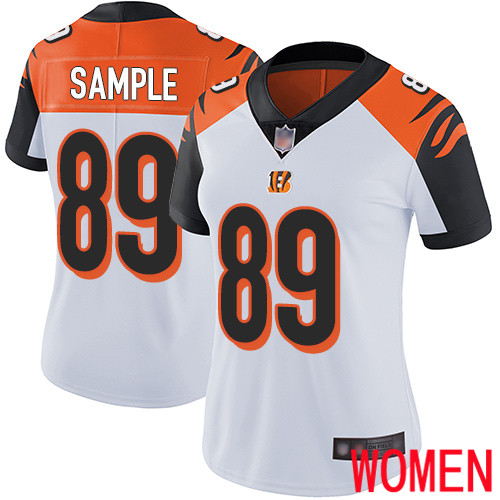 Cincinnati Bengals Limited White Women Drew Sample Road Jersey NFL Footballl #89 Vapor Untouchable